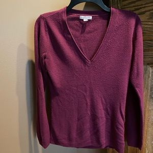 Purple V neck sweater